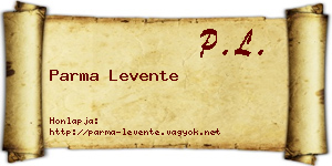 Parma Levente névjegykártya